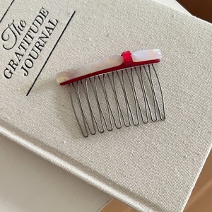 Pinza de pelo vintage de moda para fijar el cabello suelto, peine invertido de acetato para la parte trasera de la cabeza - Product Image 4