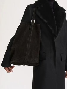 Retro Phong Cách Của Phụ Nữ Da Lộn Buffed Da Bò Xô Túi Da Chính Hãng Công Suất Lớn Giản Dị Vai Túi - Product Image 3