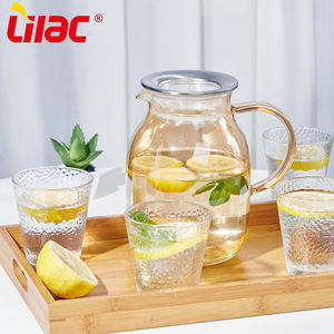 Lila BSCI LFGB 2000ml filtro de agua jarras jarra utensilios para el hogar jarra de té vajilla jarra de agua de vidrio para mesita de noche - Product Image 1