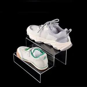 Multilayer Clear Acrylic Shoe Display Stand Transparent Display Shelf for Retail Shop