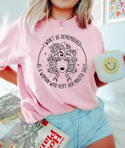 Maglietta Femminista Medusa da donna, manica corta, girocollo, 100% cotone, stampata, con scritta Empowerment, casual, per tutte le stagioni - Product Image 2