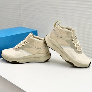 Chaussures de sport montantes pour hommes, nouveau design, beige, respirantes, à lacets, pour la course printanière - Product Image 5