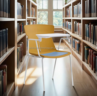 Mobilier scolaire moderne Chaise d'étudiant pour la formation Chaise en plastique PP Chaise de bureau rotative et table d'écriture en MDF