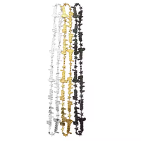 Collier de perles vintage en plastique du Nouvel An décoration de collier de fête de vacances vente en gros