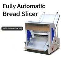 Trancheuse à pain électrique professionnelle robuste pour boulangerie, machine à trancher manuelle, machine à trancher les toasts