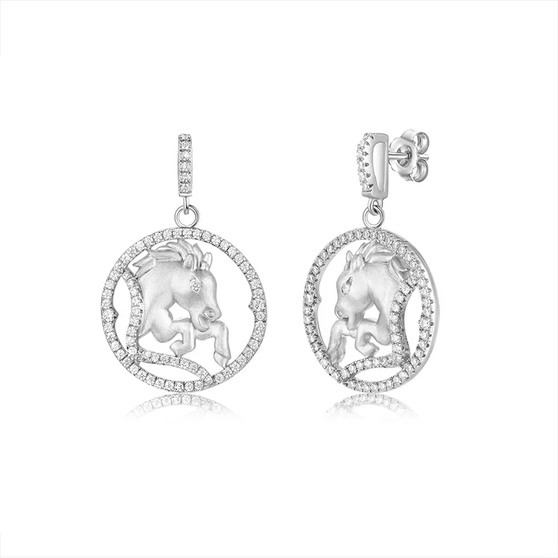 Women Fine Jewelry Designer Gold Plated 925 Sterling Silver Drop Earrings For Sale