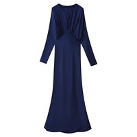 TAOP&ZA 2026 Robe élégante et tendance à col rond et manches longues avec fente, style européen et américain, automne 2678201