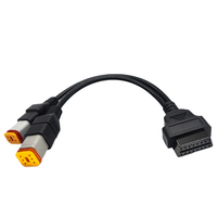 Cable de extensión OBD2 de 4 pines para Harley, 6 pines a 16 Pines, macho a hembra, herramienta de diagnóstico de motocicleta, conector OBD2 para Moto