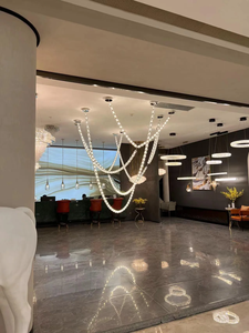 Lámpara Colgante Lineal de Burbujas LED Personalizada de Lujo Simig Lighting, Combinación de Cristal Acrílico, Araña Gabriel - Product Image 6