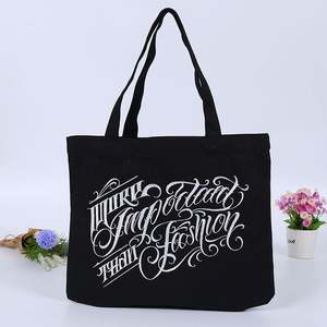 Bolsa de Mano Reutilizable de Algodón para Mujer, Color Azul Marino, 2021, Gran Capacidad, Bolsillo Frontal con Cremallera, Logotipo Personalizable, Opciones de Grosor, Uso Nocturno - Product Image 3