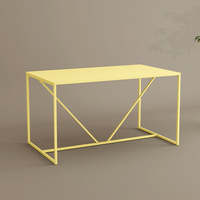 Table de console en acier laminé à froid, peinture pulvérisée orange vif, pour hall d'entrée, vente en gros