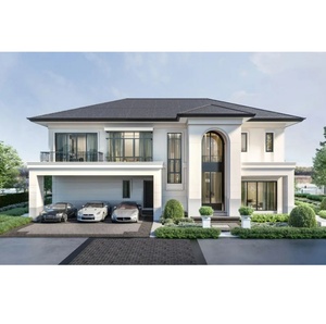แผนออกแบบบ้านวิลล่าสุดหรูพร้อมไฟเหล็ก500m2ทันสมัยและการก่อสร้างเหล็กทนทาน - Product Image 1