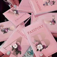 Étui de passeport tendance à motif de lettres initiales - Portable et décontracté pour les voyages