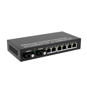 Offre Spéciale – Transceiver Fibre Optique Monomode 100 Mbps avec 2 Ports Optiques + 6 Ports Électriques (6FE+2FX) - Product Image 2