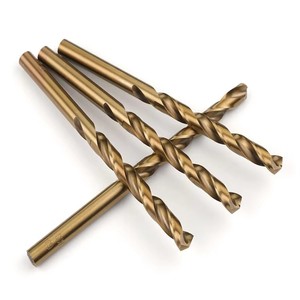 ดอกสว่านเจาะเหล็ก M35 HSS Co Twist Drill Bit 5% โคบอลต์ เคลือบ TiCN 2 ฟลุต 15 เฮลิกซ์ 55HRC สำหรับเจาะเหล็กสแตนเลส ใช้ได้กับเครื่อง CNC - Product Image 1