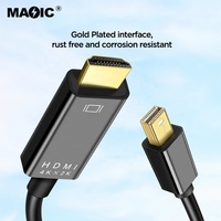 Câble de connexion Mini DP mâle vers HDMI mâle, Mini moniteur OEM 4K 60Hz, câble DP vers HDMI