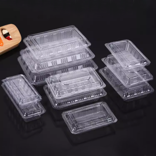 Disposable Zeqiu OPS Series Plastic Food Container with Lid Anti-fog Transparent Food Safe (Directly Contact) 400 Pieces