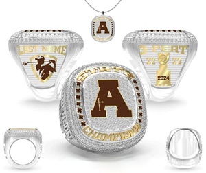 แหวนแชมป์มหาวิทยาลัย Sidan 2026 อัลลอยด์แพลตตินั่ม/โรสโกลด์ สำหรับกีฬารักบี้ บาสเกตบอล ฟุตบอล เบสบอล ฮอกกี้น้ำแข็ง ปรับแต่งได้ - Product Image 4