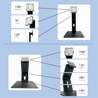 Système de caméra Android RK3576S avec écran tactile de 21,5 pouces et caméra 5,0 MP pour la surveillance de la cuisine arrière des restaurants, point de vente et borne de commande
