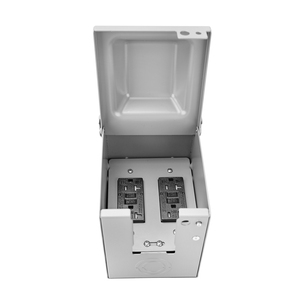 Caja Eléctrica Exterior Resistente a la Intemperie de 20A 125V NEMA 5-20R con Cuatro Tomas de Corriente con Bloqueo y Enchufe GFCI - Product Image 4