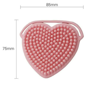 แปรงทำความสะอาดผิวหน้าซิลิโคนรูปหัวใจ 2 in 1 แบบสองด้านอเนกประสงค์ - Product Image 2