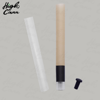 HighCann 1g 2g King Size Tubes en papier pré-roulés en pâte de bois avec support en verre transparent et embout autocollant personnalisé