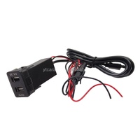 Spezieller USB-Halter für Nissan mit Quick Charge 3.0 und USB-Verlängerung kabel QC3.0 AUDIO Data Tansmit