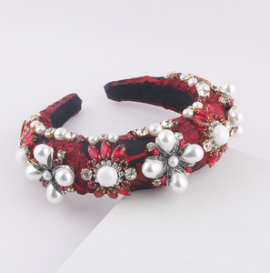 Nieuwe mode dikke spons overdreven parel hoofdband voor vrouwen gala haaraccessoires - Product Image 2