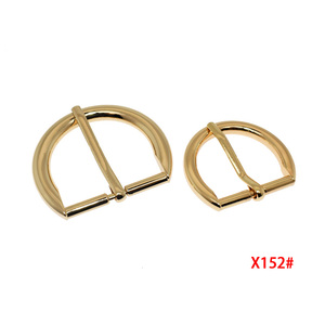 Nhà Máy Cung Cấp Phong Cách Mới Vàng Sáng Vòng Hình Dạng Kim Clasp Vành Đai Da Túi Quần Áo Phụ Kiện Bán Buôn Pin Khóa - Product Image 1