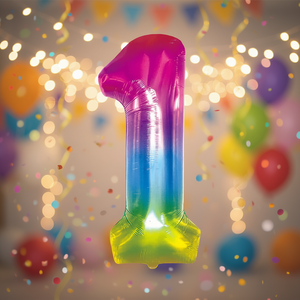 Globo de Número para Fiesta, 80cm, Multicolor, Decoración de Cumpleaños para Niños - Product Image 2