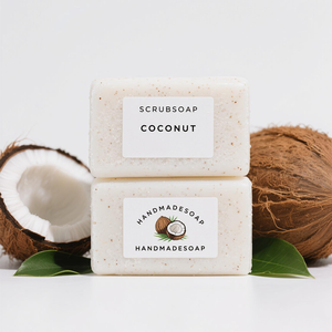 Tự Nhiên Thuần Chay Handmade Tẩy Tế Bào Chết Làm Trắng Giữ Ẩm Dầu Dừa Xà Phòng Cho Nam Giới Phụ Nữ - Product Image 5