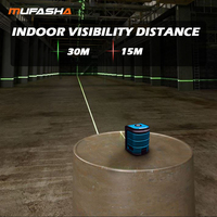 MUFASHA Petit niveau laser à 2 faisceaux verts croisés Mini niveau laser rotatif automatique à nivellement automatique A2G