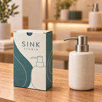 Boîtes en carton à fond verrouillable personnalisées, écologiques et recyclables, avec pelliculage mat pour distributeur de savon en céramique et produits ménagers