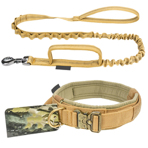 Collier et laisse à boucle métallique pour gros chiens, entraînement tactique et épais, vente en gros - Product Image 3