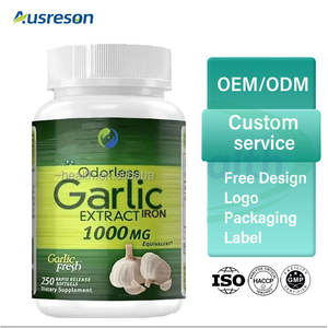 Cápsula de aceite de ajo orgánico al por mayor de Ausreson, suplemento para el crecimiento del cuidado del cabello, cápsulas de ajo inodoras - Product Image 2