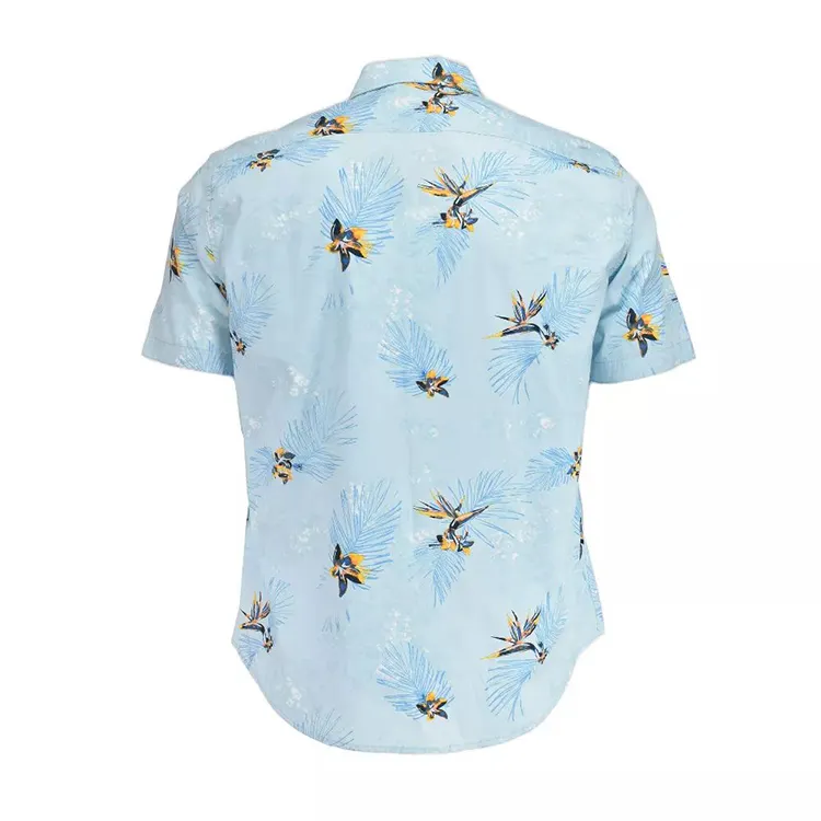 New Design High Quality Casual Mens Aloha Hawaiian Shirts Cotton Material