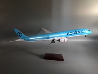 Modèle d'avion de passagers coréen Yiguan 787-10, 47 cm, en résine, technique de durcissement à chaud, roues lumineuses réalistes, boîte de simulation couleur