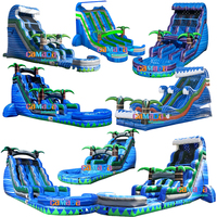 Toboggan aquatique gonflable pour adultes et enfants, jeux d'eau en plein air en PVC robuste, grand toboggan aquatique