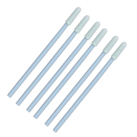 Bâtonnets de mousse de nettoyage de la poussière d'ordinateur vert bleu écouvillon de salle blanche 68mm