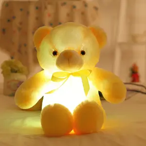 Cpc CE批发点亮LED Plushies彩色发光泰迪熊毛绒动物毛绒玩具泰迪熊情人节