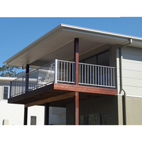Rampe d'escalier moderne en acier inoxydable et aluminium pour intérieur/extérieur avec clôture de sécurité pour balcon et villa