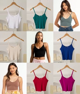 Nouvelle collection été 2026 – Débardeur décontracté pour <span class=keywords><strong>femme</strong></span>, style européen et américain, couleur unie, sexy, à <span class=keywords><strong>manches</strong></span> <span class=keywords><strong>courtes</strong></span> – En stock, vente en gros - Product Image 2