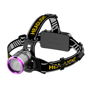 Lampe frontale LED rechargeable en alliage d'aluminium, lumière blanche, pour camping en extérieur - Product Image 1