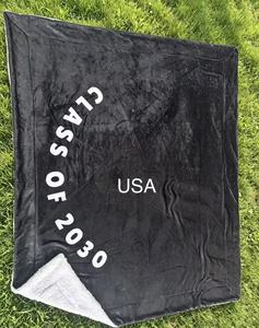 Personalized USA Schools Custom Sherpa Fleece <strong>Blanket</strong> Printed Sublimation Two Layers Thick and Warm <strong>Throw</strong> - Product Image 2