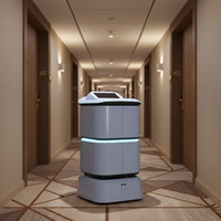 Robot de livraison de services hôteliers intelligent, recharge automatique, évitement d'obstacles, navigation autonome pour hôtel, hôpital, bureau