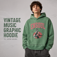 Sweat à capuche graphique personnalisé délavé à l'acide, coupe oversize à épaules tombantes, imprimé et brodé pour homme – Du pack technique au produit fini