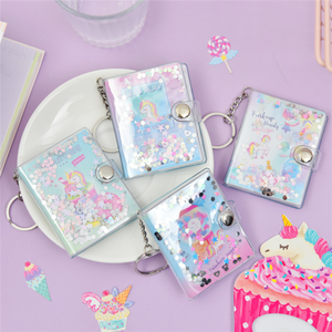 Custom <strong>Mini</strong> PVC Cover Note Book Small Paper <strong>Notepad</strong> <strong>with</strong> Button Loose Leaf Feature Keychain - Product Image 2