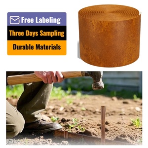 Cảnh quan cạnh 2 kim loại vườn cạnh cuộn linh hoạt cong khung thích hợp cho bãi cỏ, hoa giường cạnh, gỉ Màu sắc phong cảnh viền - Product Image 1