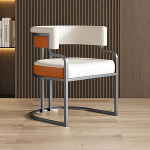 Chaise de bar nordique pivotante en métal et velours, tabouret de cuisine moderne de luxe en cuir doré, durable, pour table de bar - Product Image 5