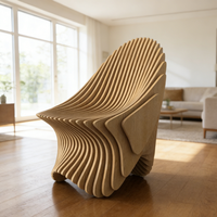 Chaise de loisir en bois paramétrique, confortable, meubles d'art pour la maison, chaise occasionnelle, bureau, salon, villa